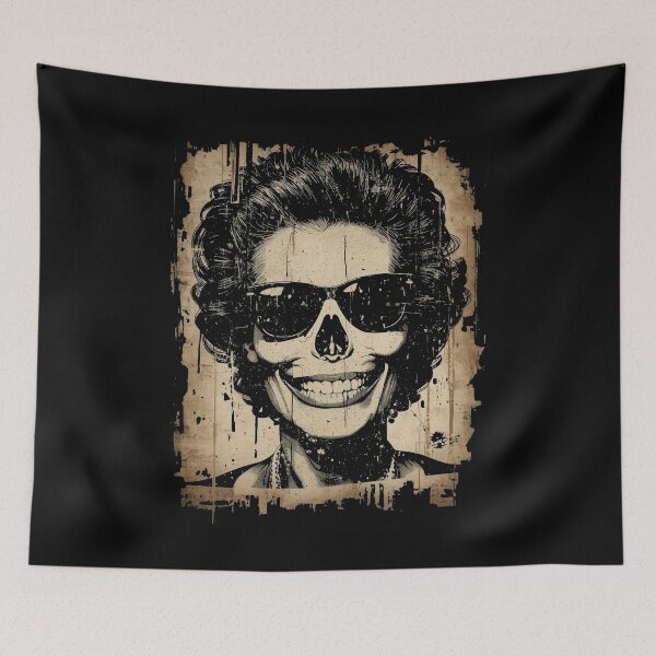 Item preview, Retro Grunge Skull Woman Sunglasses Art designed and sold by ERODED SELF.