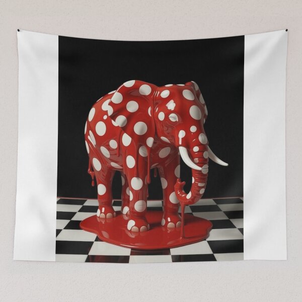 Item preview, Dripping Elephant Polka Dot Pop Art designed and sold by YourColorsWall.
