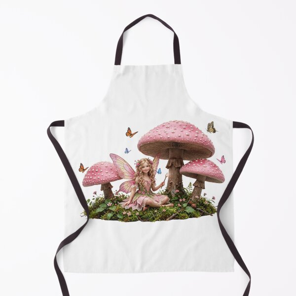 Item preview, Pink Fairy Among Enchanted Mushrooms designed and sold by butterflies-new.