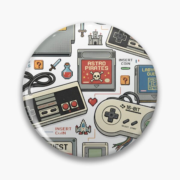 Item preview, Retro Gaming Collection | Vintage Game Controllers & Pixel Art | Gamer Nostalgia designed and sold by CH-4TEE.