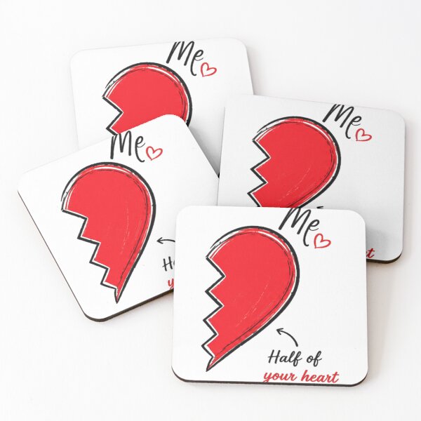 Item preview, Me – Half of Your Heart | Matching Couple Design designed and sold by bloomandbeads.eu.