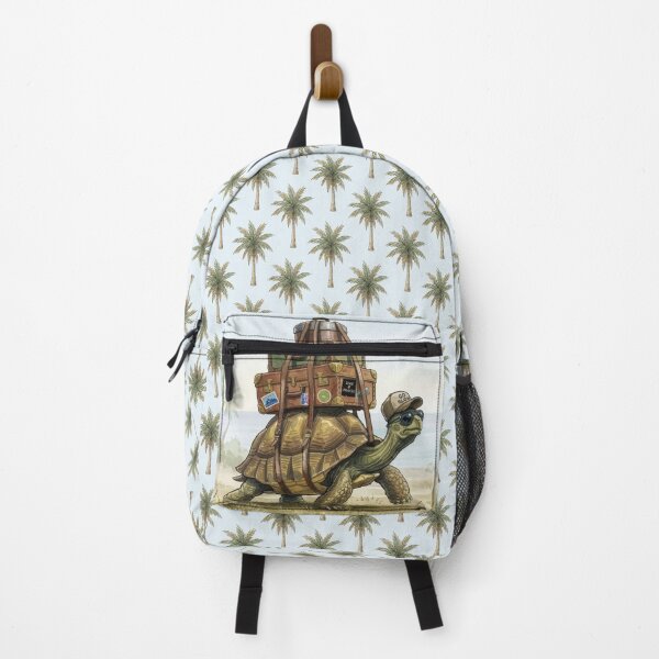 Item preview, Go Slow Turtle - Funny Traveling Tortoise with Suitcases designed and sold by chriswo-design.