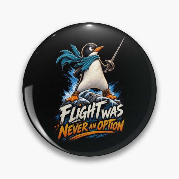 Item preview, Flight Was Never an Option Funny Penguin Sarcastic Humor | Fearless Fencing Bird designed and sold by Cree8if.