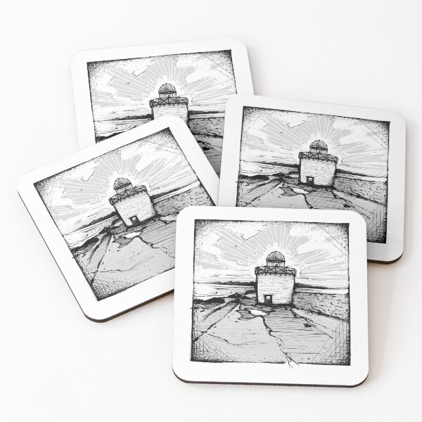 Item preview, Burry Port Lighthouse Pen Drawing designed and sold by amidst-no-whale.
