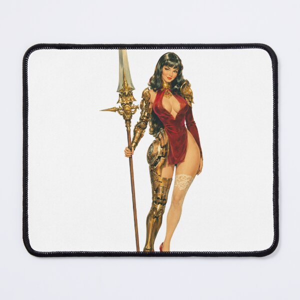 Item preview, Cybernetic Valkyrie Pin-Up | Vintage Fantasy Warrior designed and sold by Cosplayvintage.