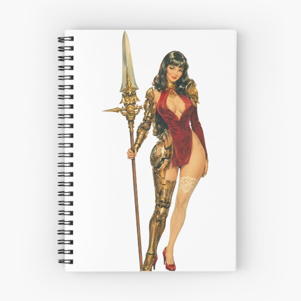 Item preview, Cybernetic Valkyrie Pin-Up | Vintage Fantasy Warrior designed and sold by Cosplayvintage.