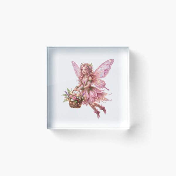 Item preview, Pink Fairy with Flower Basket designed and sold by butterflies-new.