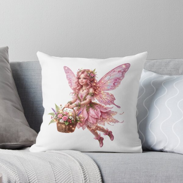 Item preview, Pink Fairy with Flower Basket designed and sold by butterflies-new.