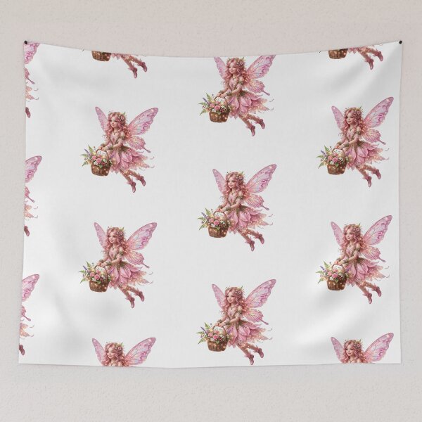 Item preview, Pink Fairy with Flower Basket designed and sold by butterflies-new.