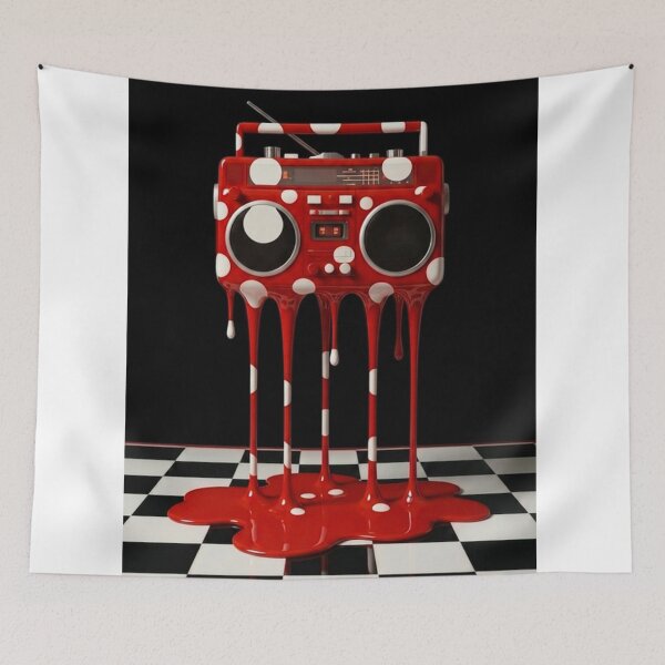 Item preview, Dripping Boombox Polka Dot Pop Art designed and sold by YourColorsWall.