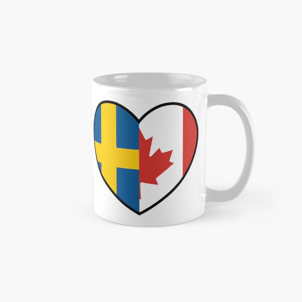 Item preview, Flag Heart - Sweden Canada designed and sold by SpaceJunkLtd.