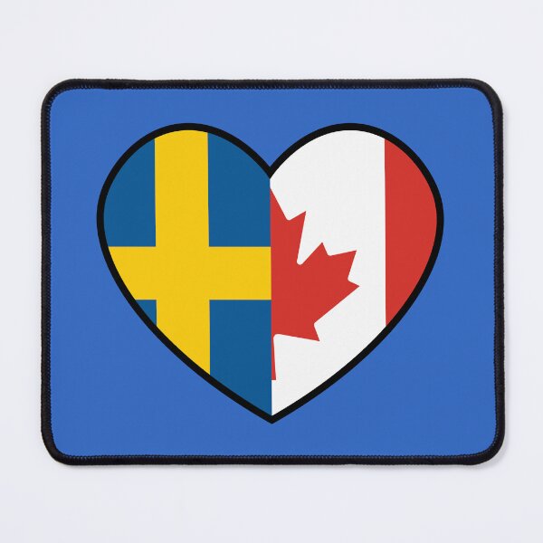Item preview, Flag Heart - Sweden Canada designed and sold by SpaceJunkLtd.