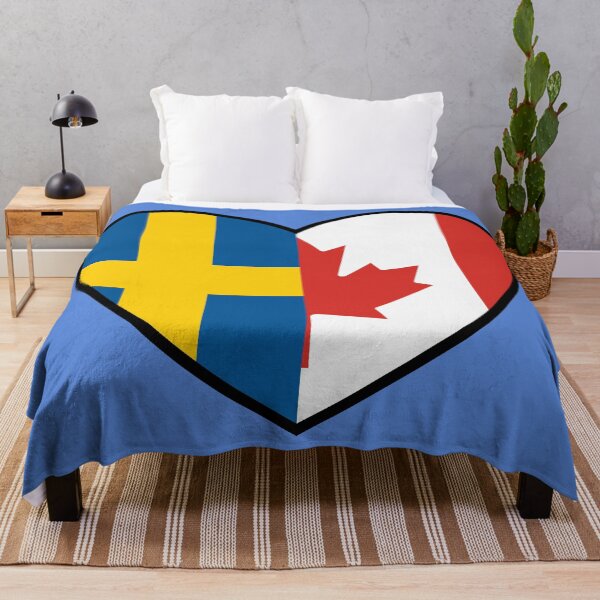 Item preview, Flag Heart - Sweden Canada designed and sold by SpaceJunkLtd.