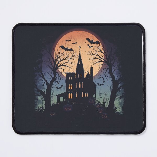 Item preview, A spooky haunted house under a full moon. designed and sold by Designfs.