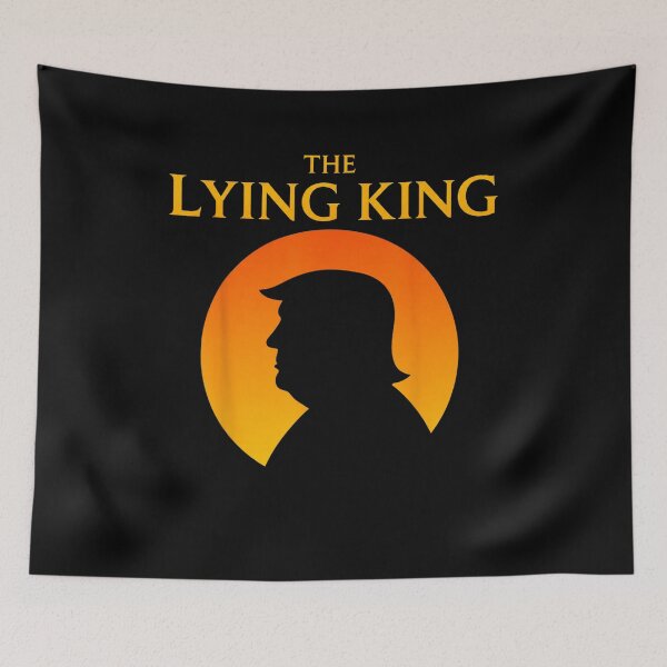 Item preview, The Lying King Political Satire Typography Graphic designed and sold by MakmurMpxgo.