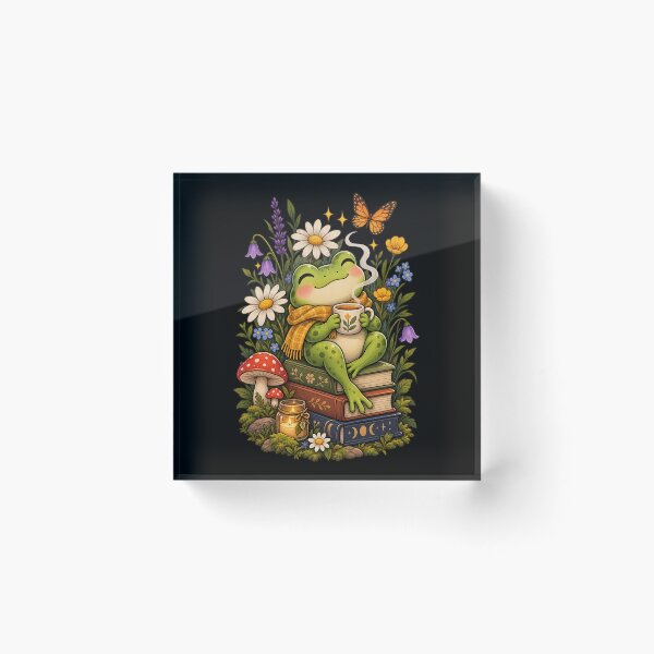 Item preview, Cute Cozy Frog With Books designed and sold by JKDJ.