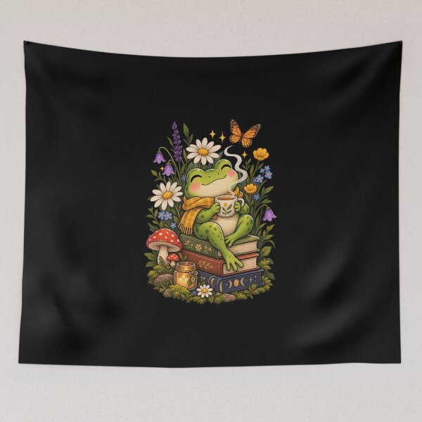 Item preview, Cute Cozy Frog With Books designed and sold by JKDJ.