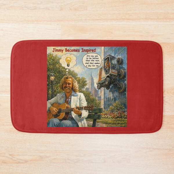 Item preview, Jimmy Becomes Inspired – Whimsical Watercolor Guitarist Scene designed and sold by Rick London Gifts.