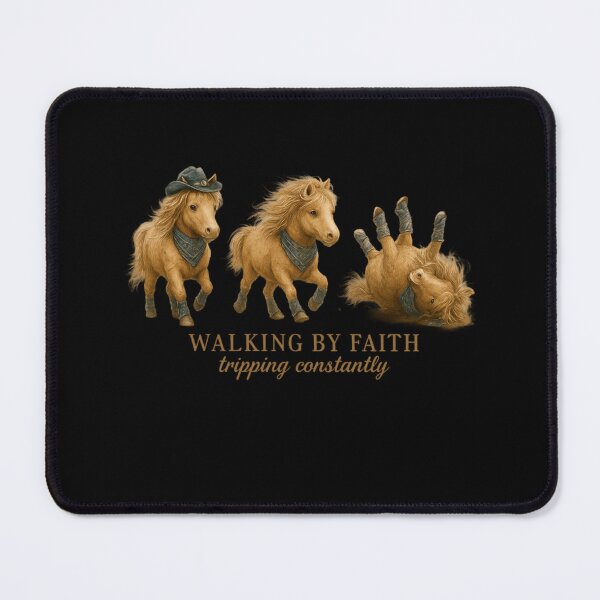 Item preview, Walking By Faith Tripping Constantly Western Horse Christian designed and sold by MakmurMpxgo.