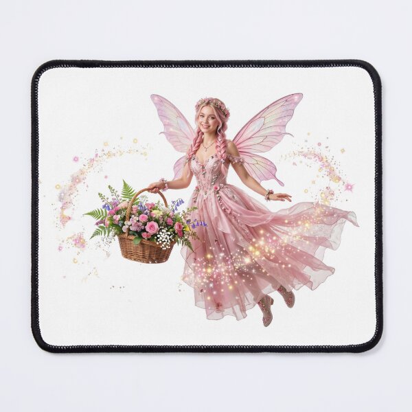 Item preview, Pink Fairy with Enchanted Flower Basket designed and sold by butterflies-new.