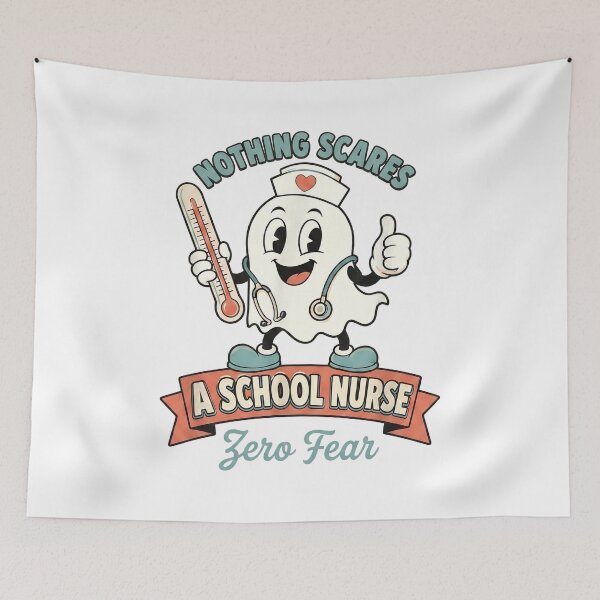 Item preview, School Nurse Halloween Funny Vintage Ghost designed and sold by hemagamo.