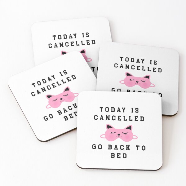 Item preview, Today Is Cancelled, Go Back To Bed I Cute Sleepy Cat designed and sold by RteesStudio.