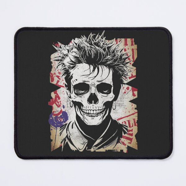 Item preview, Punk Rock Skull Portrait Grunge Zine Art designed and sold by ERODED SELF.