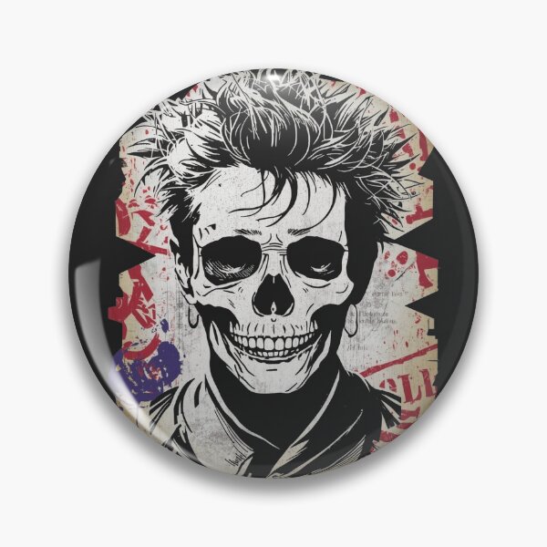 Item preview, Punk Rock Skull Portrait Grunge Zine Art designed and sold by ERODED SELF.
