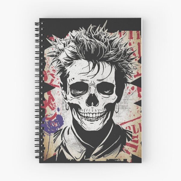 Item preview, Punk Rock Skull Portrait Grunge Zine Art designed and sold by ERODED SELF.