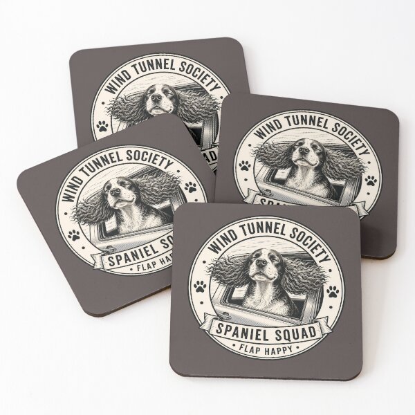 Item preview, Wind Tunnel Society - Spaniel Squad - Flap Happy/Funny Spaniel Dog Badge Logo  designed and sold by Halejo68.