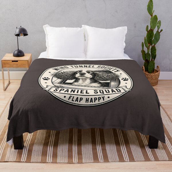 Item preview, Wind Tunnel Society - Spaniel Squad - Flap Happy/Funny Spaniel Dog Badge Logo designed and sold by Halejo68.