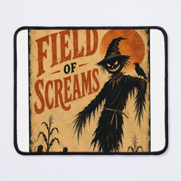 Item preview, Field of Screams Retro Vintage Scarecrow Halloween Art designed and sold by humannatureofme.