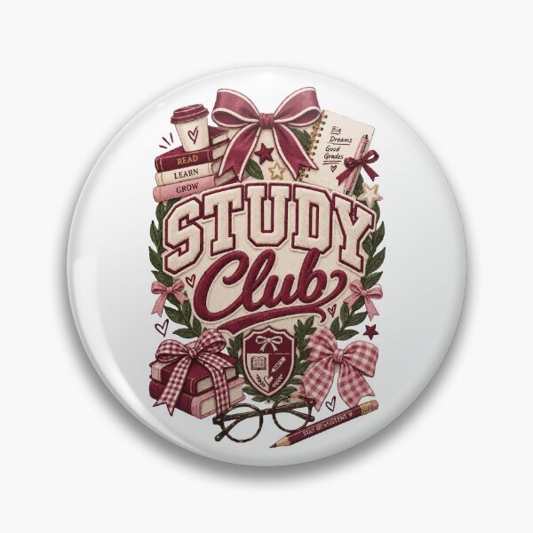 Item preview, Study Club | Preppy Coquette School Book Lover Design designed and sold by Sunday.Supply.