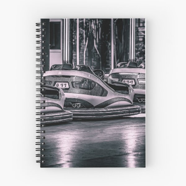 Item preview, Black and White Bumper Cars at Night designed and sold by Rabee Khalil Photography.
