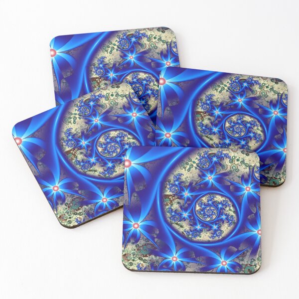 Item preview, Cobalt Blue Cosmic Floral Galaxy Artwork designed and sold by pinkal.