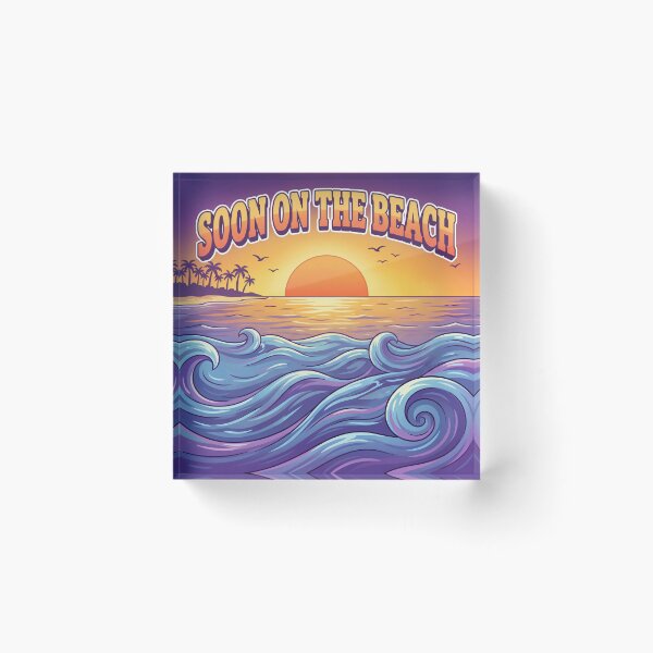 Item preview, Soon on the Beach – Summer Vacation Sunset Beach Travel Design designed and sold by WordPlayStudio.