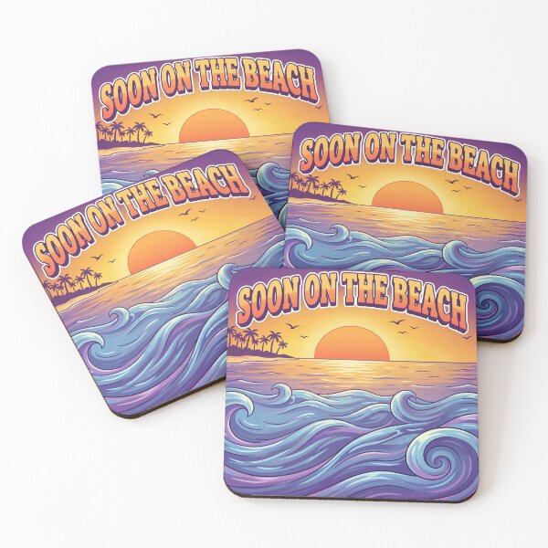 Item preview, Soon on the Beach – Summer Vacation Sunset Beach Travel Design designed and sold by WordPlayStudio.