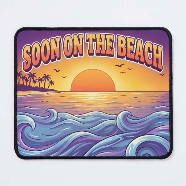 Item preview, Soon on the Beach – Summer Vacation Sunset Beach Travel Design designed and sold by WordPlayStudio.
