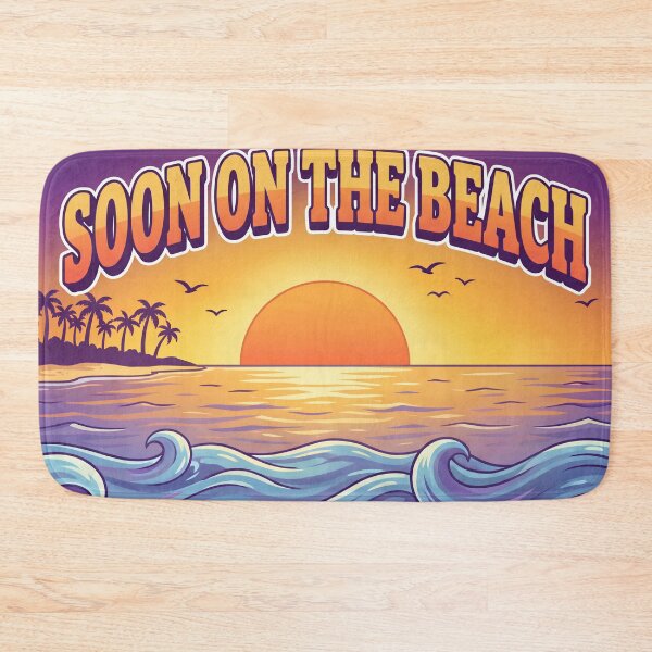 Item preview, Soon on the Beach – Summer Vacation Sunset Beach Travel Design designed and sold by WordPlayStudio.