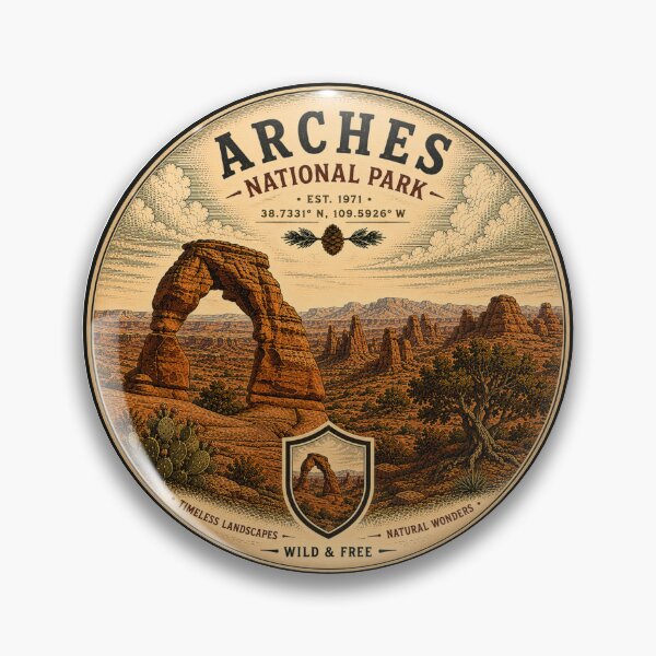Item preview, Arches National Park USA Vintage Utah Red Rock designed and sold by T-Motive.