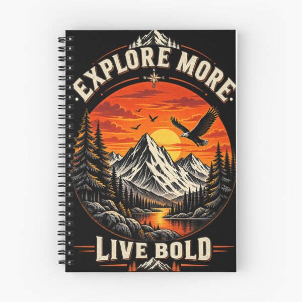 Item preview, Explore More Live Bold Mountain Adventure Vintage Design designed and sold by TeeVibeHaus.