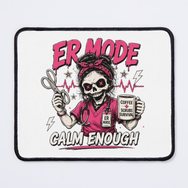 Item preview, ER Nurse Mode Skeleton Coffee Survival Design designed and sold by markymaarty.