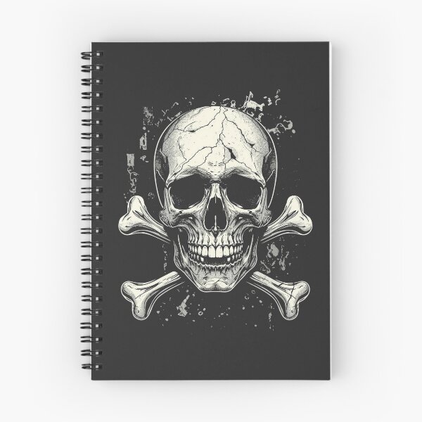 Item preview, Gritty Skull and Crossbones Metal Graphic Art designed and sold by ERODED SELF.