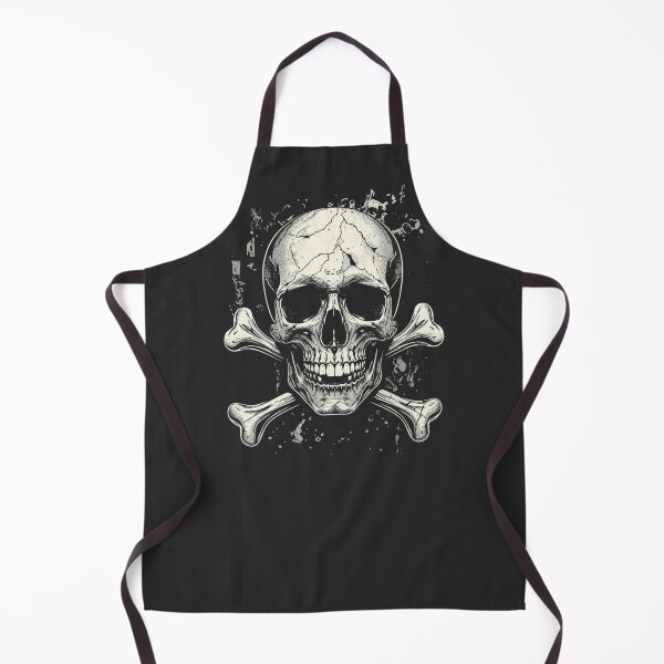 Item preview, Gritty Skull and Crossbones Metal Graphic Art designed and sold by ERODED SELF.