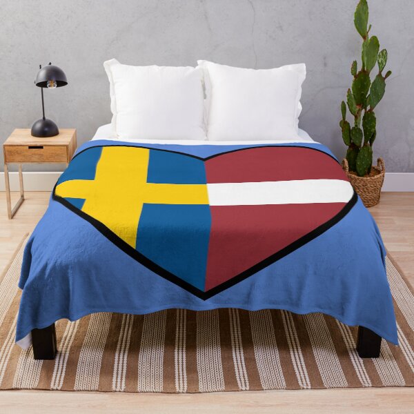 Item preview, Flag Heart - Sweden Latvia designed and sold by SpaceJunkLtd.