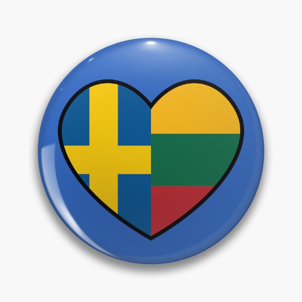 Item preview, Flag Heart - Sweden Lithuania designed and sold by SpaceJunkLtd.