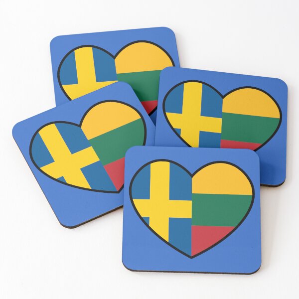 Item preview, Flag Heart - Sweden Lithuania designed and sold by SpaceJunkLtd.