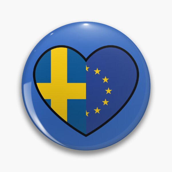 Item preview, Flag Heart - Sweden European Union designed and sold by SpaceJunkLtd.
