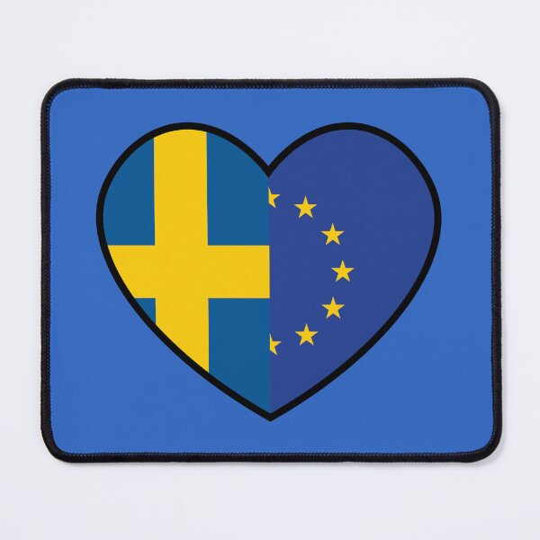 Item preview, Flag Heart - Sweden European Union designed and sold by SpaceJunkLtd.