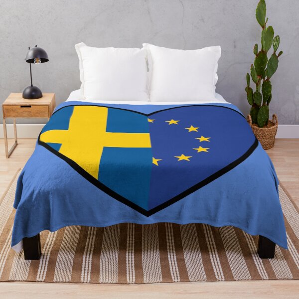 Item preview, Flag Heart - Sweden European Union designed and sold by SpaceJunkLtd.